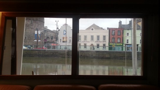 Looking out the Salon Window onto the Quay of Waterford, Ireland