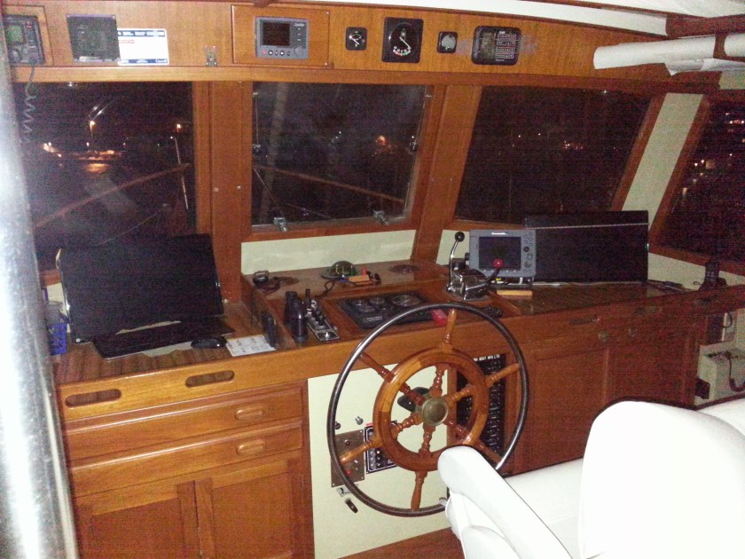 The helm station all put away.
