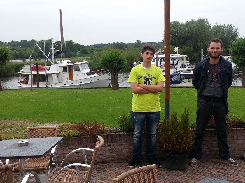 Ivan and Bas along a Dutch Canal