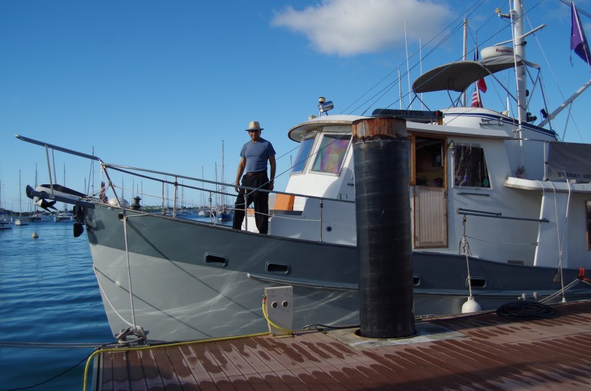 Richard on Dauntless in Martinique, La Marin